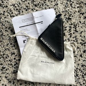 Balenciaga Logo Triangle Pouch